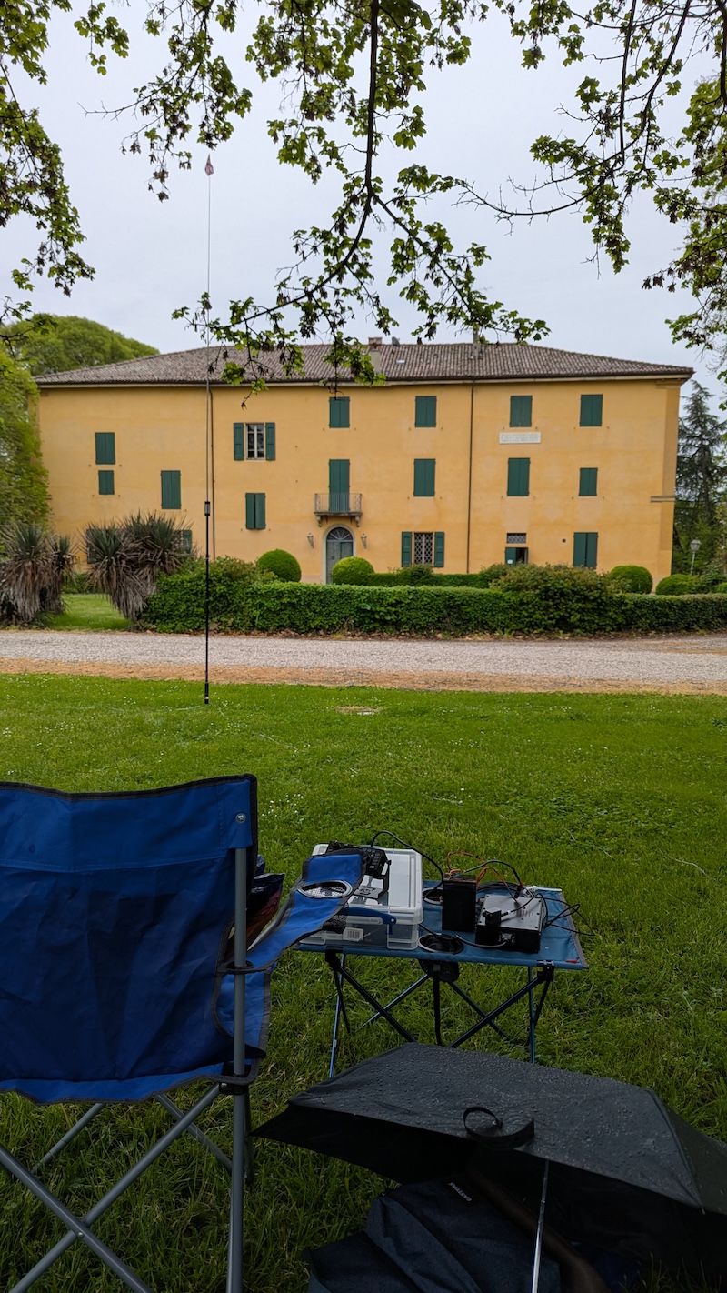 My rig in front of Villa Griffone