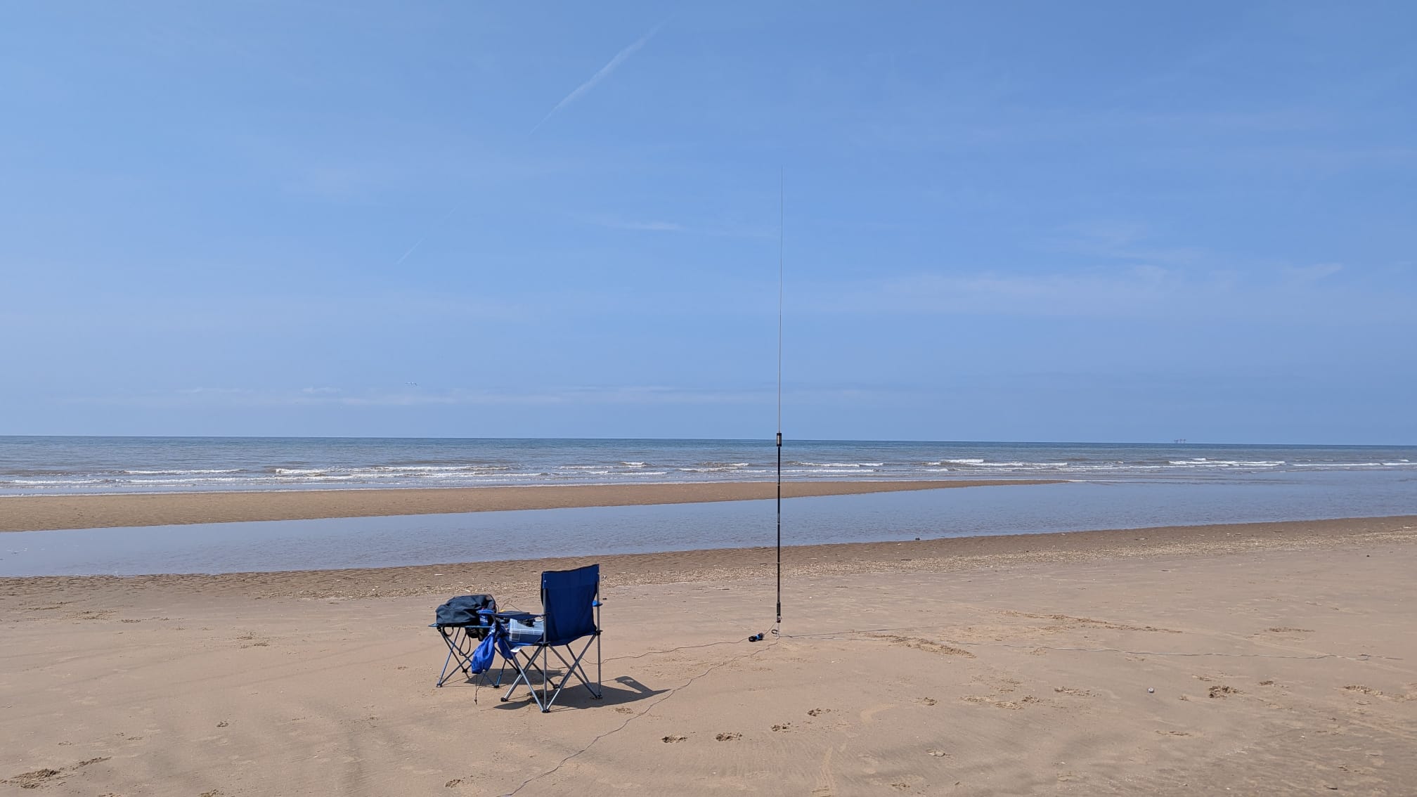Operating from the beach at Ainsdale Sand Dunes.